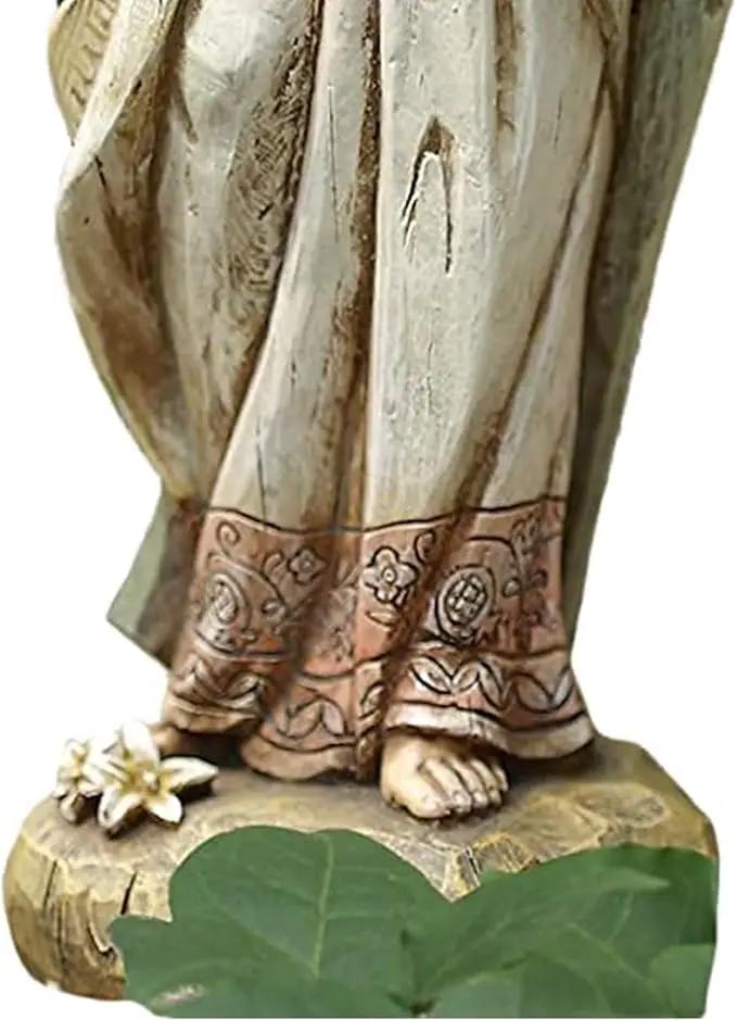 Blessed Virgin Mary Mother Madonna Lilies Garden Statue by GreenHaven Gardens
