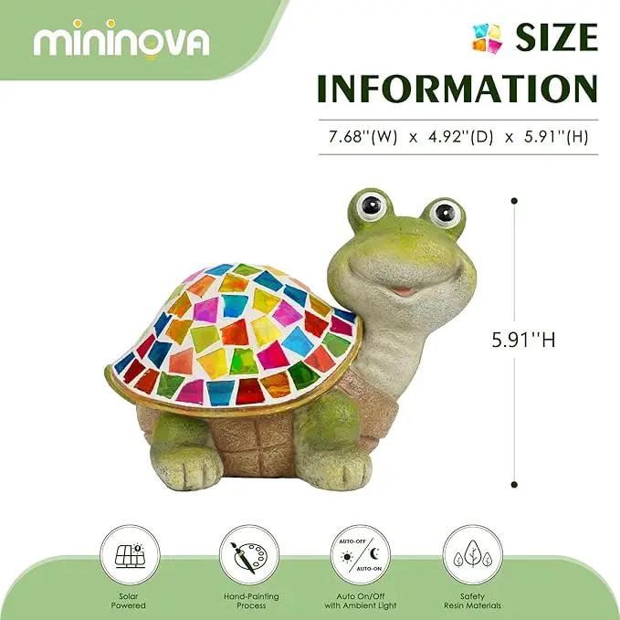 MININOVA Solar Mosaic Turtle Statues Outdoor Garden Decorations with Waterproof Mosaic Light Yard Lawn Porch Patio Home Ornaments Gifts for Women by GreenHaven Gardens