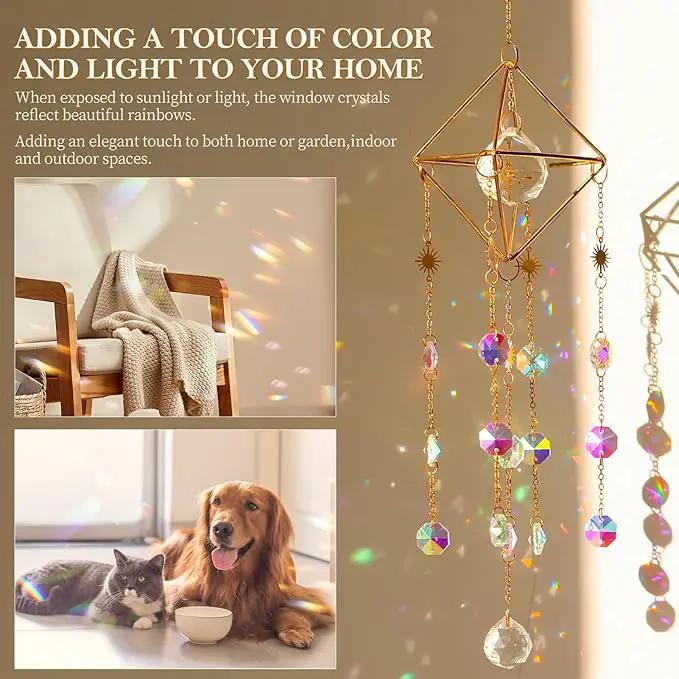310 Pcs DIY Crystal Sun Catchers Indoor Window, Hanging Prism Suncatcher for Window, Gold DIY Suncatcher Kit, Glass Crystal + Alloy Accessories Sun Catcher Crafts for Adult, DIY for Mom… by GreenHaven Gardens