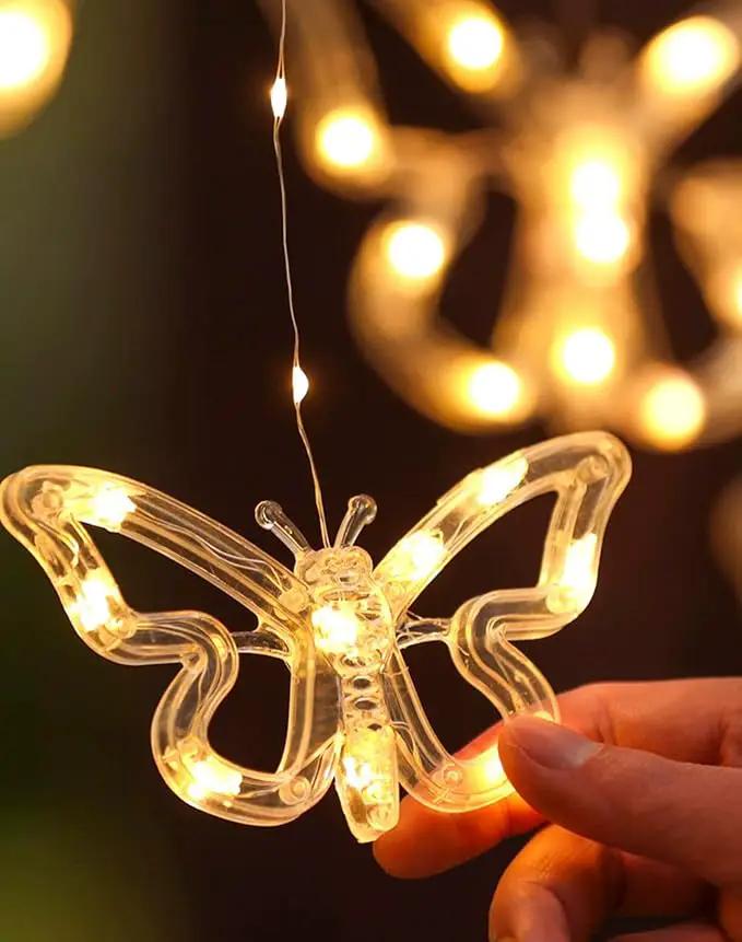 Solar USB String Butterfly Lights Indoor Outdoor 10 LED Fairy Light Decorations for Garden Fence Patio Yard Christmas Tree, Lawn, Patio, Party Decoration (Solar Light) by GreenHaven Gardens