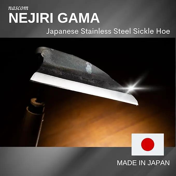 Premium Japanese Weeding Sickle Hand Hoe for Gardening - Ideal for Planting, Plowing, Digging & More - Durable, Ergonomic Design, and Sharp Blade for Effortless Work by GreenHaven Gardens