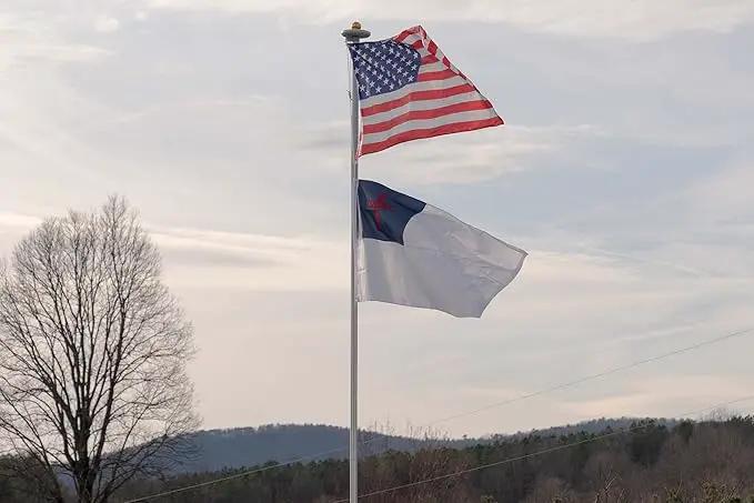 Christian Flag 4x6 Outdoor in USA Embroidered,Heavy Duty Nylon,Sewn Stripes, Stronger Brass Grommets,Christianity Easter Day,Jesus Flags Flags Perfect for Outside by GreenHaven Gardens