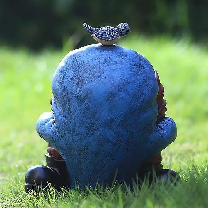 Garden Gnomes Outdoor Funny Welcome Gnomes Outdoor Statue Garden Gnome Figurine for Lawn Patio Yard Decoration Christmas Garden Gifts by GreenHaven Gardens