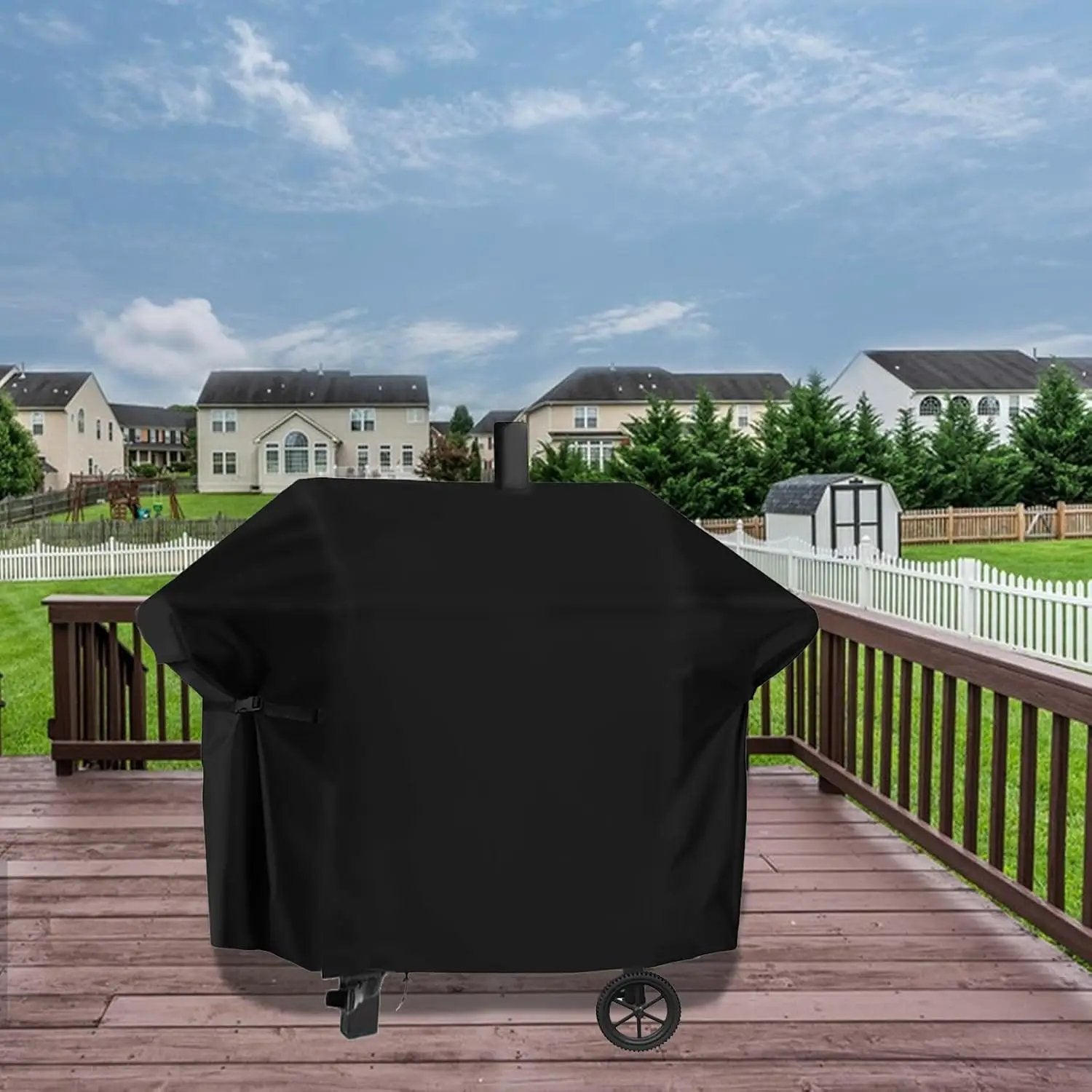Grill Cover for Oklahoma Joe's Longhorn Combo Charcoal Gas Smokers & Grills - 24203004, Waterproof Outdoor Barbeque Smoker Covers - 36" D x 69" W x 50" H by GreenHaven Gardens