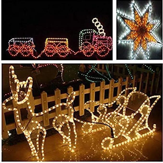 200ft LED Rope Lights Outdoor, 1440 LED Flexible Tube Lights with 8 Modes, Waterproof LED Rope Lighting for Outside, Garden, Patio, Bedroom, Party, Pool, Fences, Indoor Outdoor Decoration (Warm White) by GreenHaven Gardens