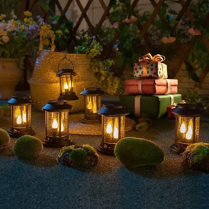 Beautyard Outdoor Solar Candles Lights Flickering Decorative Lantern Stake Lighting for Garden, Backyard, Lawn, Pathway, Patio Accessories and Decor ( 6 Pack , Black )… by GreenHaven Gardens