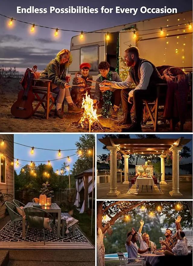 Brightown Outdoor String Lights 35FT with 10+1 Shatterproof Edison Bulbs, Waterproof Hanging Patio Lights Outside for Backyard Deck Garden Party Xmas Decor, 2700K by GreenHaven Gardens