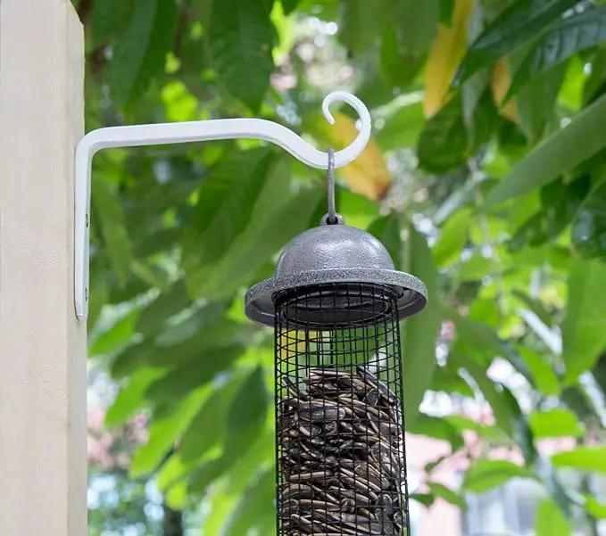 Mkono Hanging Plant Bracket 6 inch Metal Wall Plant Hook Decorative Plant Hanger for Bird Feeders, Planters, Lanterns, Wind Chimes, Home Decor Indoor Outdoor 2 Pack, White by GreenHaven Gardens