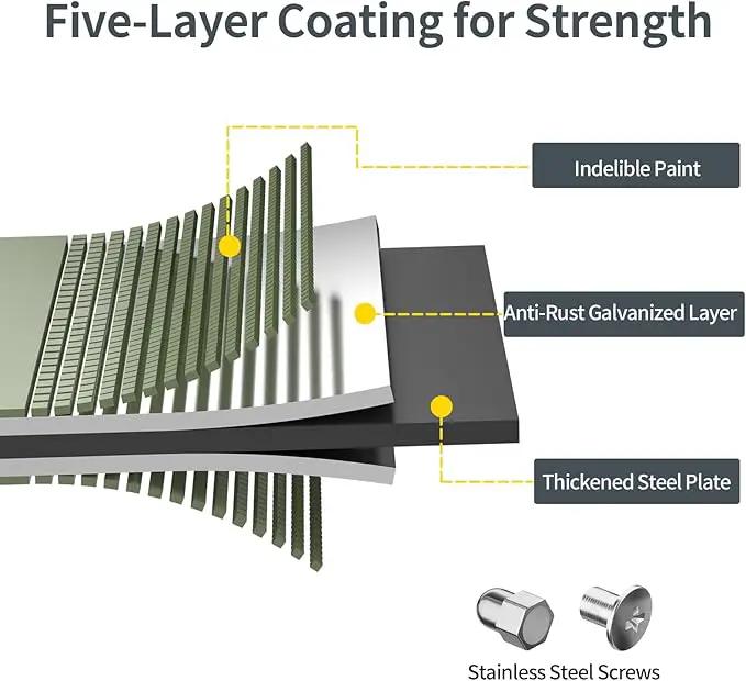 Kesfitt Galvanized Raised Garden Bed Kit,18" Tall 7-in-1 Outdoor Metal Planter Boxes with Safety Edging,8×2×1.5FT Modular Large Steel Raised Beds for Gardening Vegetables Fruits Flower by GreenHaven Gardens