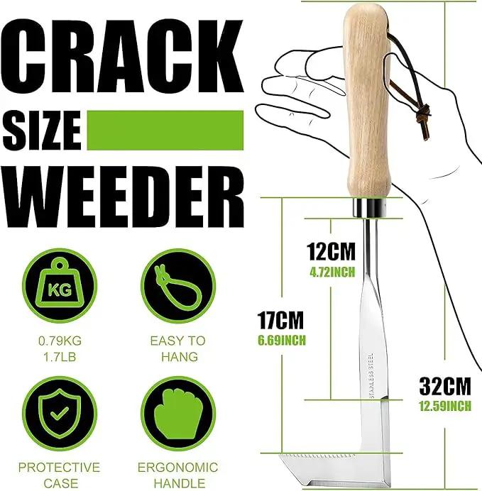Hand Weeder Puller Tool, Dandelion Fork Weeding Knife Tool - 2023 New Garden Tool for Weeders Easy Quick Clean Removal Root Digging - Original Multi Use Rust-Resistance (13in) by GreenHaven Gardens