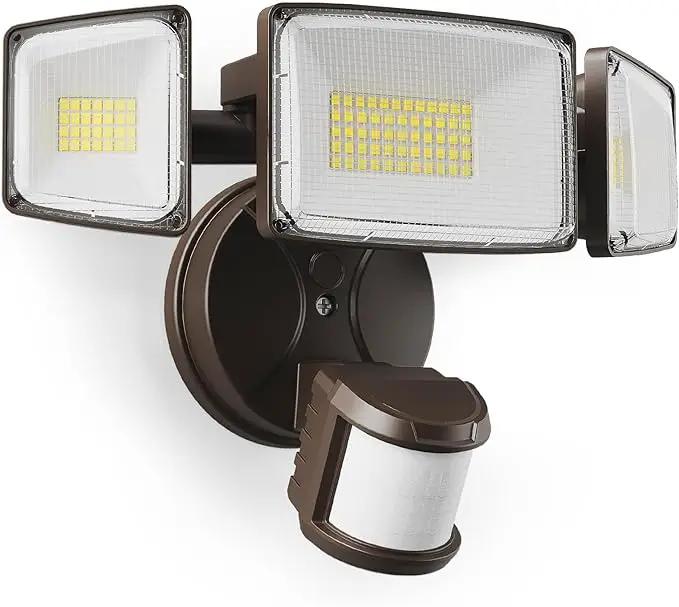 Onforu 75W LED Motion Sensor Outdoor Lights, Dusk to Dawn Flood Light Outdoor Motion Sensor, Hardwired Security Lights Floodlights Outside 7500LM 6500K Daylight IP65 Waterproof (Brown) by GreenHaven Gardens