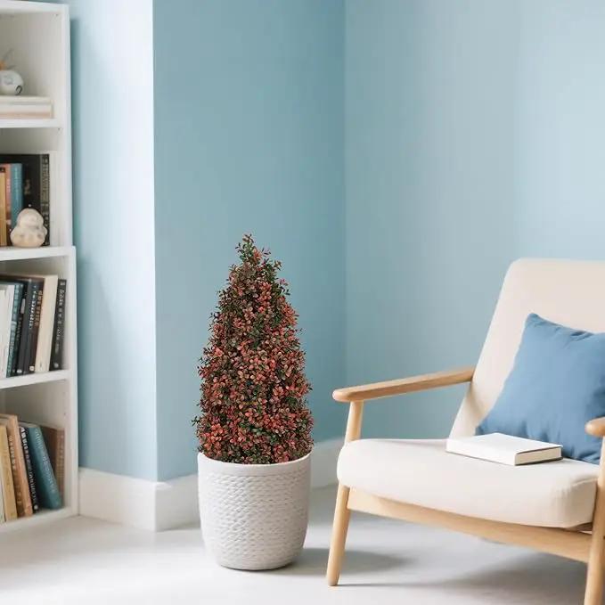 3ft Artificial Boxwood Topiary Trees (Set of 2) - UV Resistant Faux Plants for Outdoor/Indoor, Realistic 36in Fake Bushes and Shrubs for Front Porch, Planter, Patio - Low Maintenance & Evergreen by GreenHaven Gardens