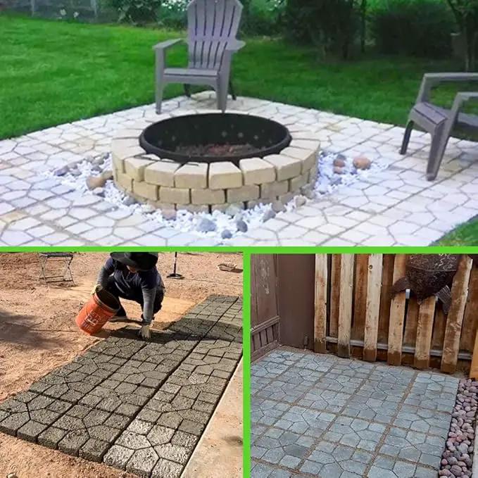 Walk Maker Reusable Concrete Molds Paving Lawn Patio Yard DIY Walkway Pavement (Cross Square)… by GreenHaven Gardens
