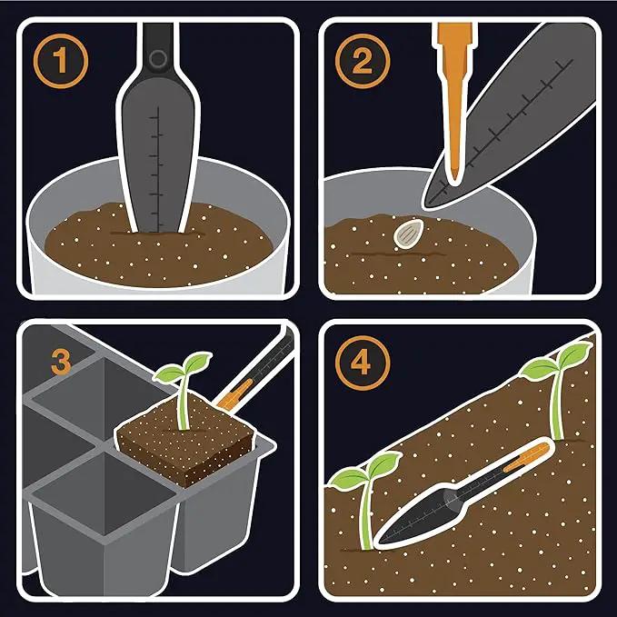 Fiskars 340110-1001 Seed Planting Trowel, Black by GreenHaven Gardens