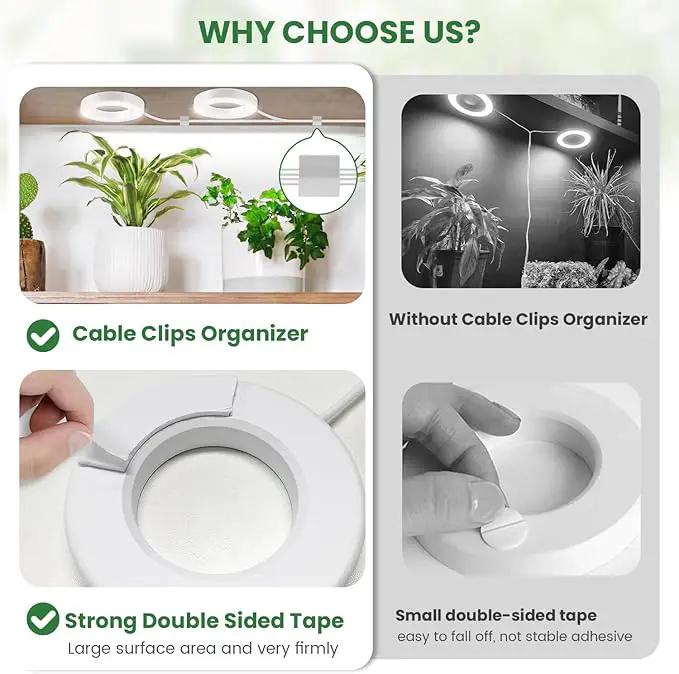 Ceiling Grow Lights for Indoor Plants, 192 LEDs Full Spectrum Plant Lights for Indoor Growing with 6/12/16H Timer, Cable Clips for Tidy Setup, 3.54" Grow Lamp for Small Plants (4-Head) by GreenHaven Gardens