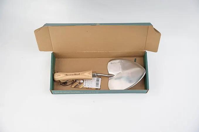 Berry&Bird Perennial Trowel, Oversized Garden Potting Trowel with Sharp Blade Wood Hand Shovel, Stainless Steel Planting Trowel Gardening Tool for Roots,Planting,Digging,Transplanting and Cutting by GreenHaven Gardens