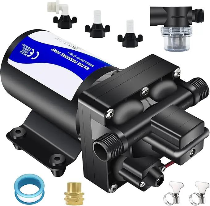 12V RV Water Pressure Pump Quiet 70 psi Washdown Pumps for Boats Marines Diaphragm Pump Transfer Pump 12 Volts Water Pump Self Priming by GreenHaven Gardens
