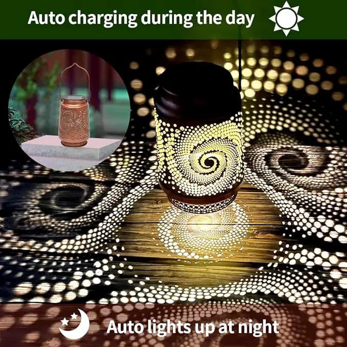 Spiral Lamp Gifts for Mom/Grandma/Women/Sister Solar Light Gifts Mother Day Gift Solar Lanterns Outdoor Waterproof Lights LED Jar Hanging Lamps Decor for Garden Yard Patio by GreenHaven Gardens