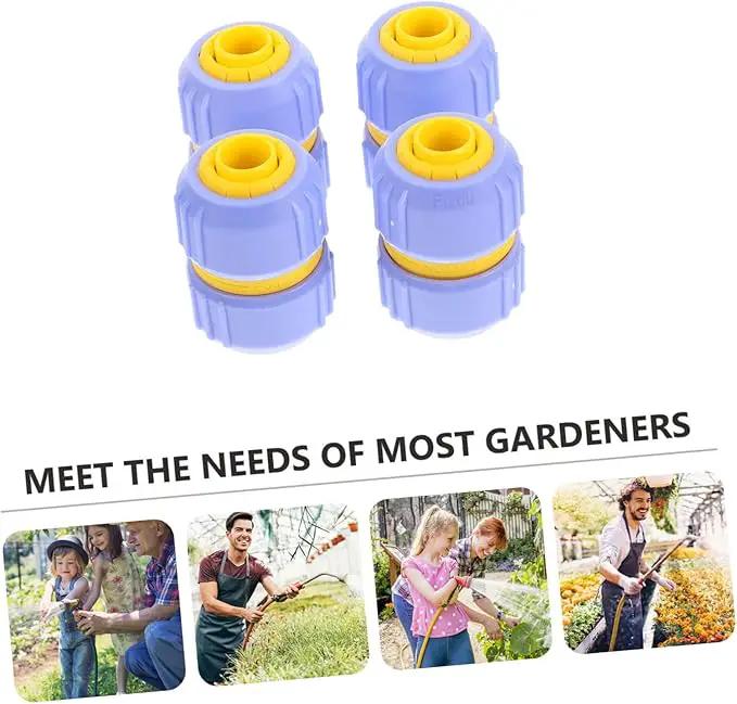 4pcs Barb Hose Fittings Garden Quick Connect Irrigations Thread Fittings Zero g Hose Caps and Plugs G -g 1/2 Inch Hose Repair Garden Kit Quick Loading Decorations Abs by GreenHaven Gardens