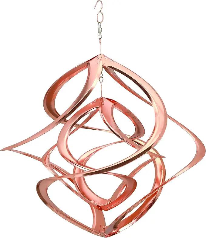 Red Carpet Studios Cosmix Copper Double Wind Sculpture, Small (31058), 14 Inch by GreenHaven Gardens