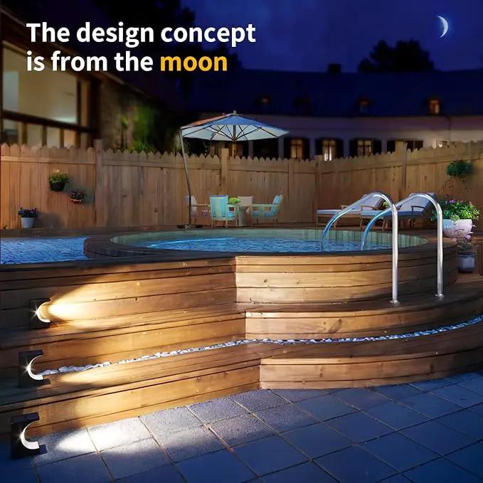 JSOT Solar Step Lights - Outdoor Stair Lights 12 Pack Deck Light Solar Powered Decor Light for Garden Yard Patio Front by GreenHaven Gardens