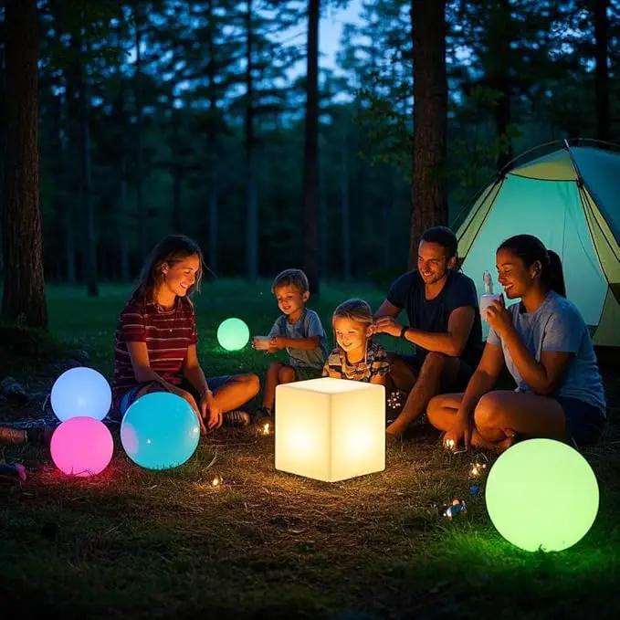 Mr.Go 12-inch Rechargeable Magic LED Light Cube Stool with Remote Control Fun Mood Lamp Soothing Night Light Decorative Lighting for Home Kids Bedside Bedroom Nightstand Nursery Pool Party by GreenHaven Gardens