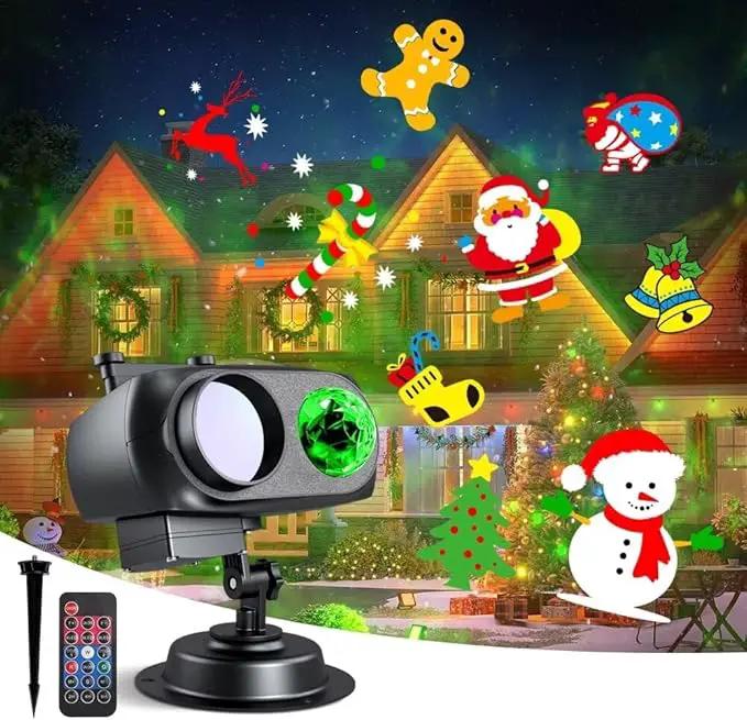 Decorative Lighting Projectors Outdoor, Chirstmas LED Projection Lamp with Remote Control & Timer Function for Xmas Holiday Party Garden Patio Decoration by GreenHaven Gardens