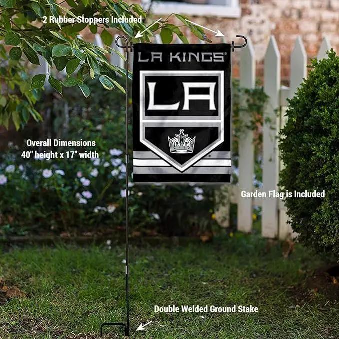 WinCraft Los Angeles Kings Garden Flag with Pole Stand Holder by GreenHaven Gardens