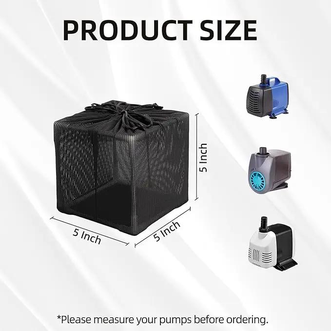 Fineday Pond Filter, Anti-Clogging Cube Outdoor Mesh Water Pump Barrier Bag Box Basket (5 inch) by GreenHaven Gardens