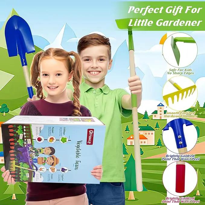 Kids Gardening Tools Outdoor Toys Set Backyard Play with Wheelbarrow Educational STEM Learning Pretend Toys Outdoor Indoor for Toddlers Kids Boys Girls by GreenHaven Gardens