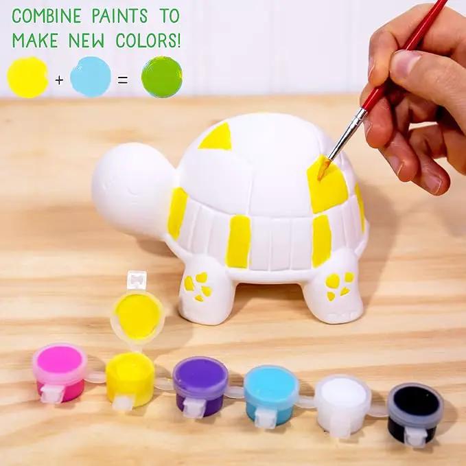 Creative Roots Paint Your Own Turtle, DIY Turtle, Kids Painting Set, Creativity, Ceramics to Paint, Paint Your Own Ceramic, Painting Kits for Kids Ages 5+ by GreenHaven Gardens