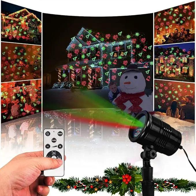 Christmas Laser Lights Outdoors Decoration Projector Light Waterproof LED Star Show for Xmas Decor House Home Yard Garden Patio Wall Indoor, Red and Green with Wireless Remote by GreenHaven Gardens