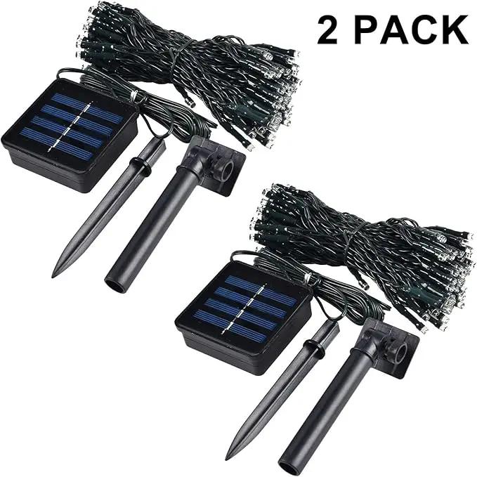2 Pack 200 LED Solar String Lights, 85.2ft 8 Modes Solar String Lights for Outside, Waterproof and Solar Powered Outdoor String Lights for Holiday Christmas Yard Garden Tree Wedding Party (Cold White) by GreenHaven Gardens