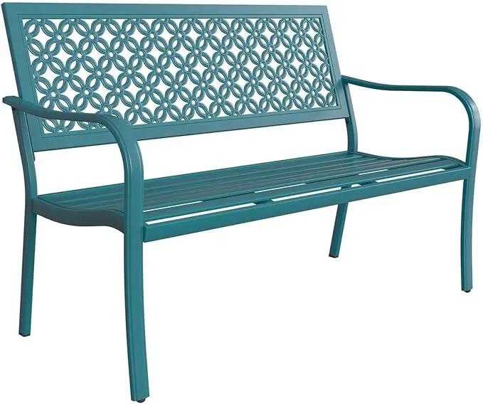 Grand patio 50" Outdoor Bench Garden Bench with Armrests Bench for Outdoors Lawn Yard Porch Lake Shore by GreenHaven Gardens