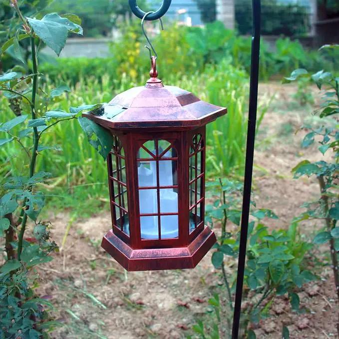Solar Outdoor Waterproof Hanging Lantern, Yard Decorative Solar Lights PVC Upgrade 3 LED Flickering Flameless Candle Decorative Lights for Garden(Garden Candle) by GreenHaven Gardens