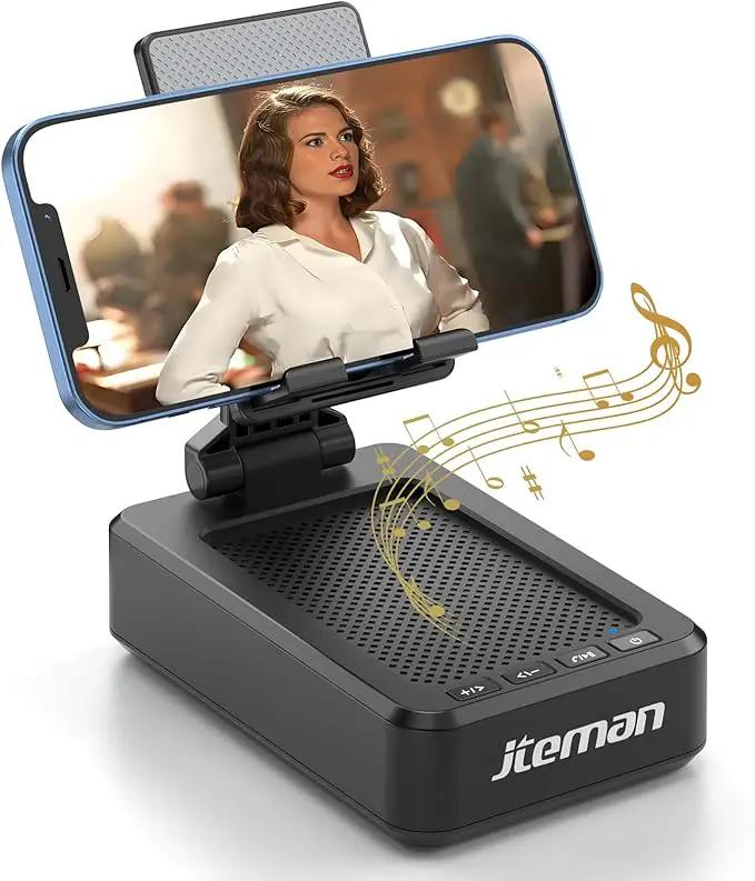 Cell Phone Stand with Wireless Bluetooth Speaker and Anti-Slip Base HD Surround Sound Perfect for Home and Outdoors with Bluetooth Speaker for Desk Compatible with iPhone/ipad/Samsung Galaxy by GreenHaven Gardens