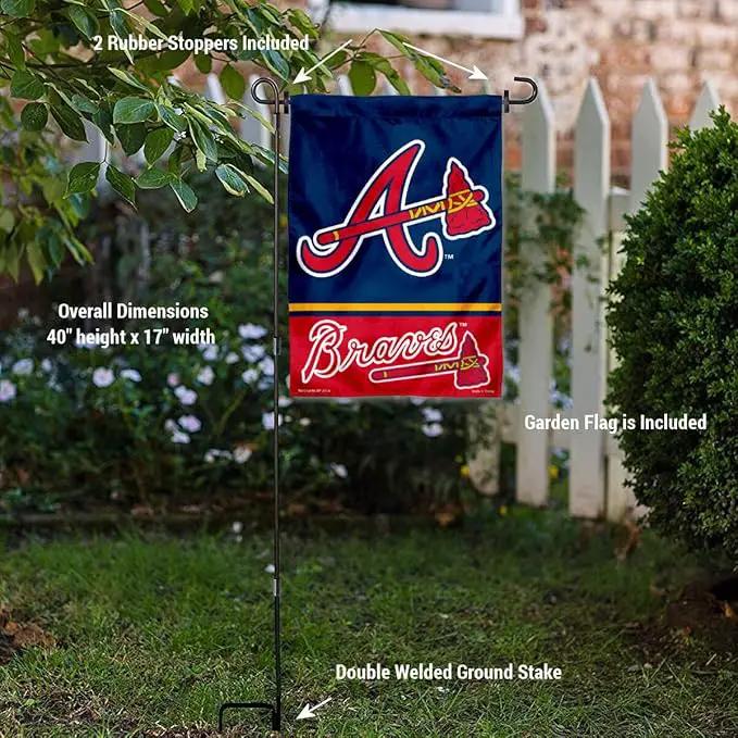 WinCraft Atlanta Garden Flag with Stand Holder by GreenHaven Gardens