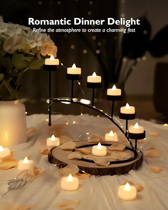 BEICHI Set of 24 Flameless LED Tea Lights Bulk, Electric Tealight Candles, Small Fake Candles Battery Operated, Warm White Flickering Mini Candles for Christmas, Home Decor by GreenHaven Gardens