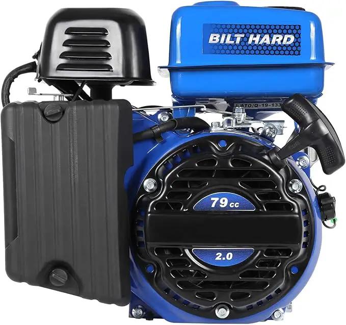 BILT HARD Gas Engine 79cc 2 HP, Gas Motor for Log Splitter, Pressure Washer and Water Pump, EPA & CARB Certified, 4 Stroke OHV Horizontal Shaft with Recoil Start by GreenHaven Gardens