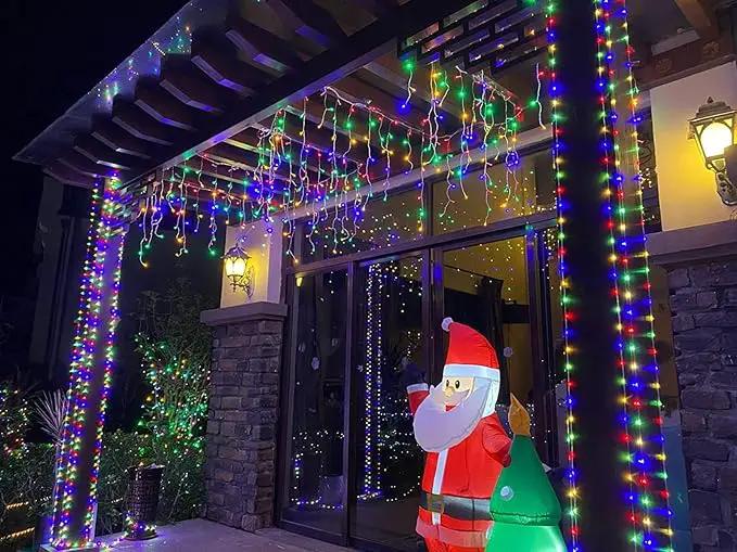 YEGUO Solar Fairy Lights Outdoor Waterproof, 4 Pack Each 33ft 100 LED String Lights, 8 Modes Silver Wire Twinkle Lights (Multicolor) by GreenHaven Gardens