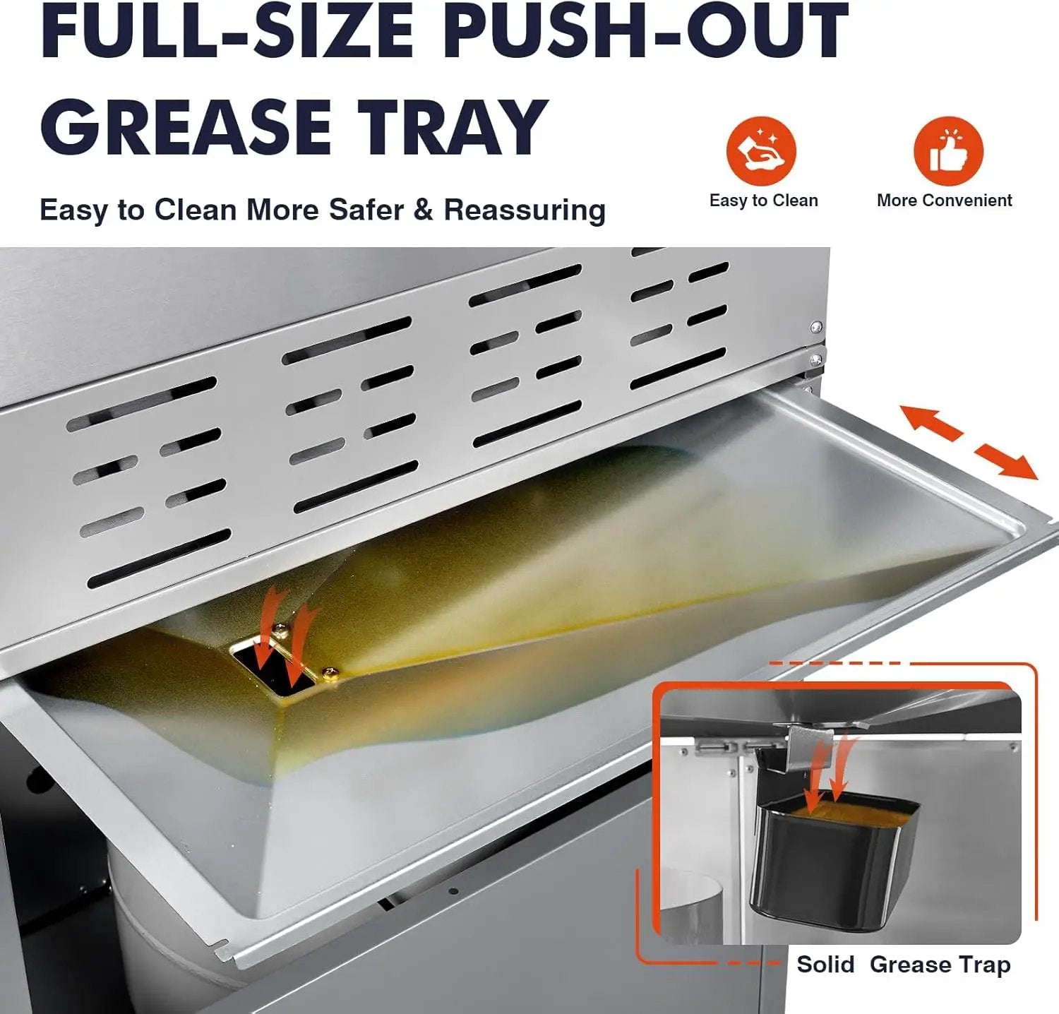 Llamaviva 5 Burner Propane Gas Grill with Side Burner,Stainless Steel BBQ Grill with Porcelain-Enameled Cast Iron Grates, 68000 BTU Cabinet-Style Cart Design for Outdoor Patio Barbecue- food clip by GreenHaven Gardens