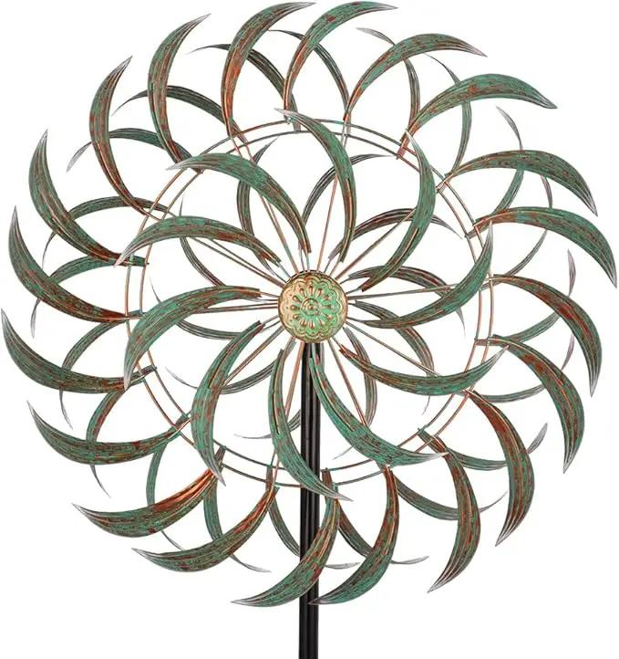 VEWOGARDEN 85” Large Metal Wind Spinners Outdoor Wind Sculpture Yard Art Kinetic Wind Spinners for Yard and Garden Patio Lawn Decor (20 * 85 inches) by GreenHaven Gardens