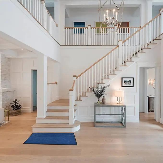 Heavy Duty Entrance Mats, Indoor and Outdoor Durable Rubber Door Mat, Easy Clean Waterproof Anti-Slip Doormat, Low Profile Floor Front Doormat Rugs for Entryway, Patio, Garage 60" x 35" Blue by GreenHaven Gardens