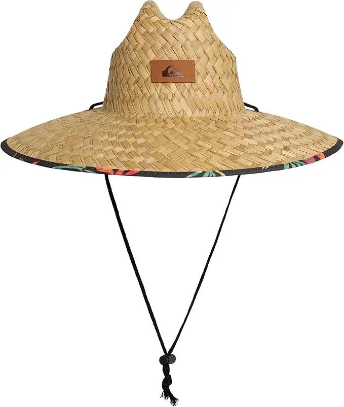 Quiksilver Men's Wide Brim Outdoor Lifeguard Straw Sun Hat by GreenHaven Gardens