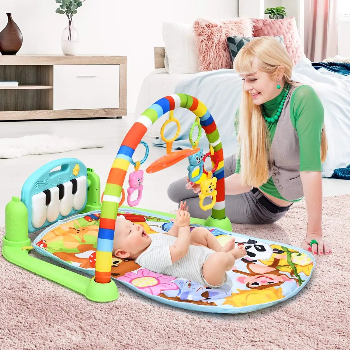Baby Kick and Play Piano Gym Activity Play Mat by DirectDeals