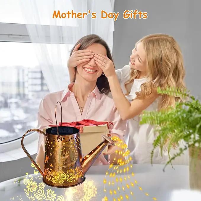 YJFWAL Solar Watering can with Lights, Unique Gifts for Mom Grandma Women Birthday, Waterproof Gardening Gifts Watering Can with Cascading Lights Outdoor Decor for Garden Patio Yard Pathway Backyard by GreenHaven Gardens