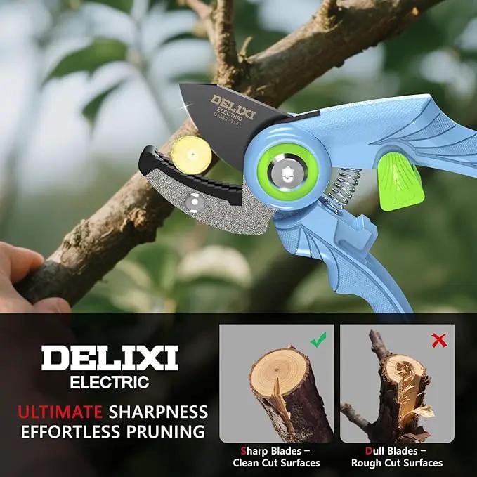 DELIXI Pruning Shears Anvil Garden Clippers, 1/2-Inch Cut Capacity Hand Pruners, Stainless Steel Blade with Non-Stick Coating, Ergonomic Small-Hand Design for Dry and Hard Branches by GreenHaven Gardens