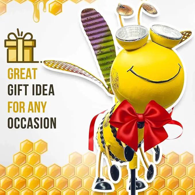Bee Garden Decor - Add A Touch of Whimsy to Your Outdoor Living Space with This Bumble Bee Metal Yard Art - Bee Yard Decor by GreenHaven Gardens