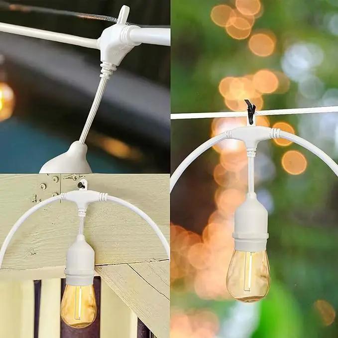 Banord Outdoor String Lights, 48FT Waterproof Patio Lights with 1W Dimmable LED Bulbs, White Hanging String Lights for Outdoor Backyard, Garden, Deck, Porch, Gazebo, Balcony, Camping, Party by GreenHaven Gardens