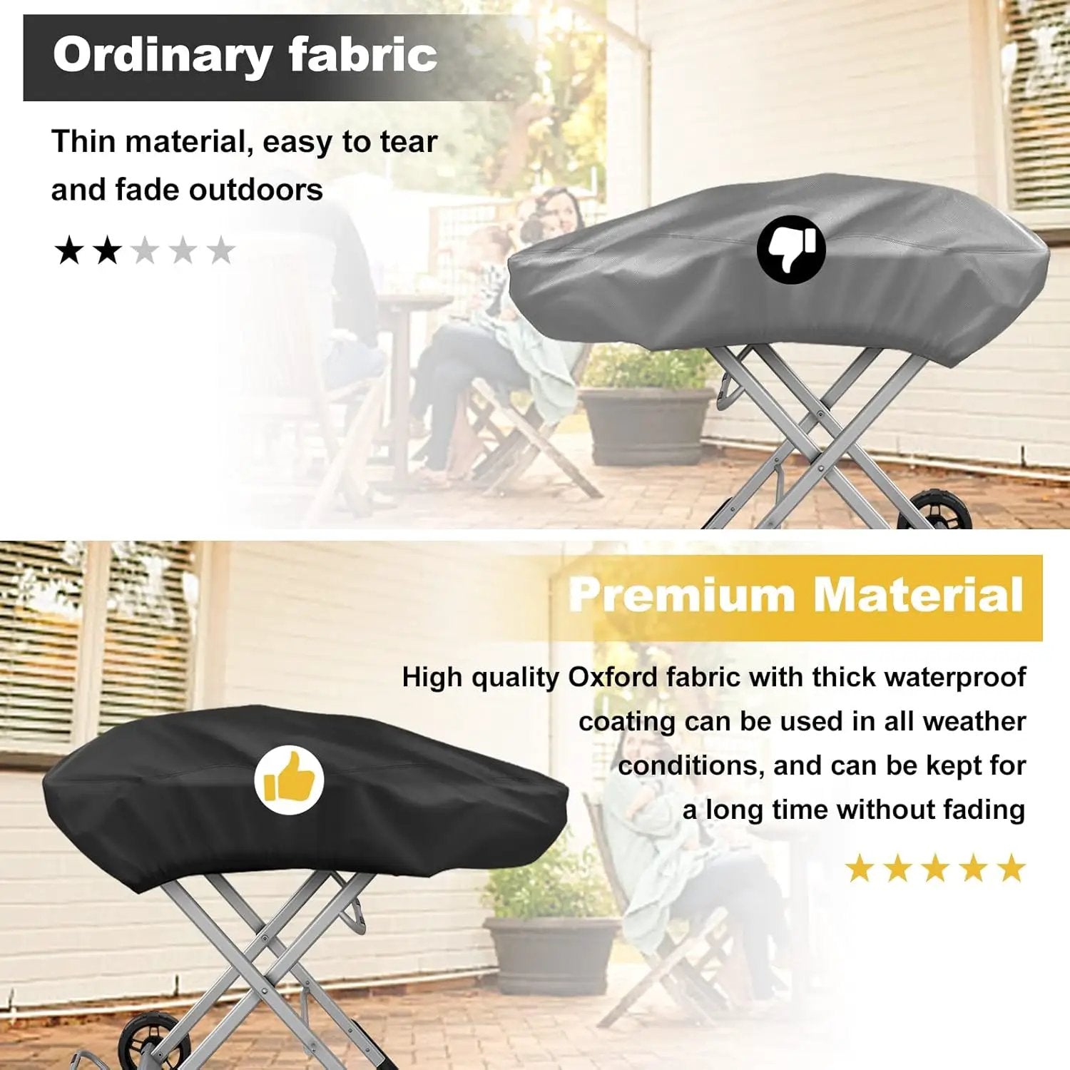 tonhui Grill Cover for Weber Traveler Portable Gas Grill 9010001, Outdoor Heavy Duty Waterproof Oxford Fabric Weather Resistant by GreenHaven Gardens